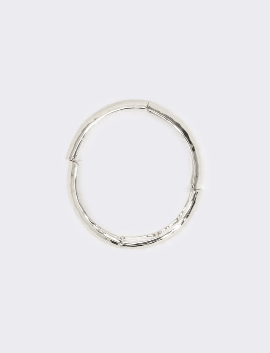 Bracciale elastico effetto martellato - Argento