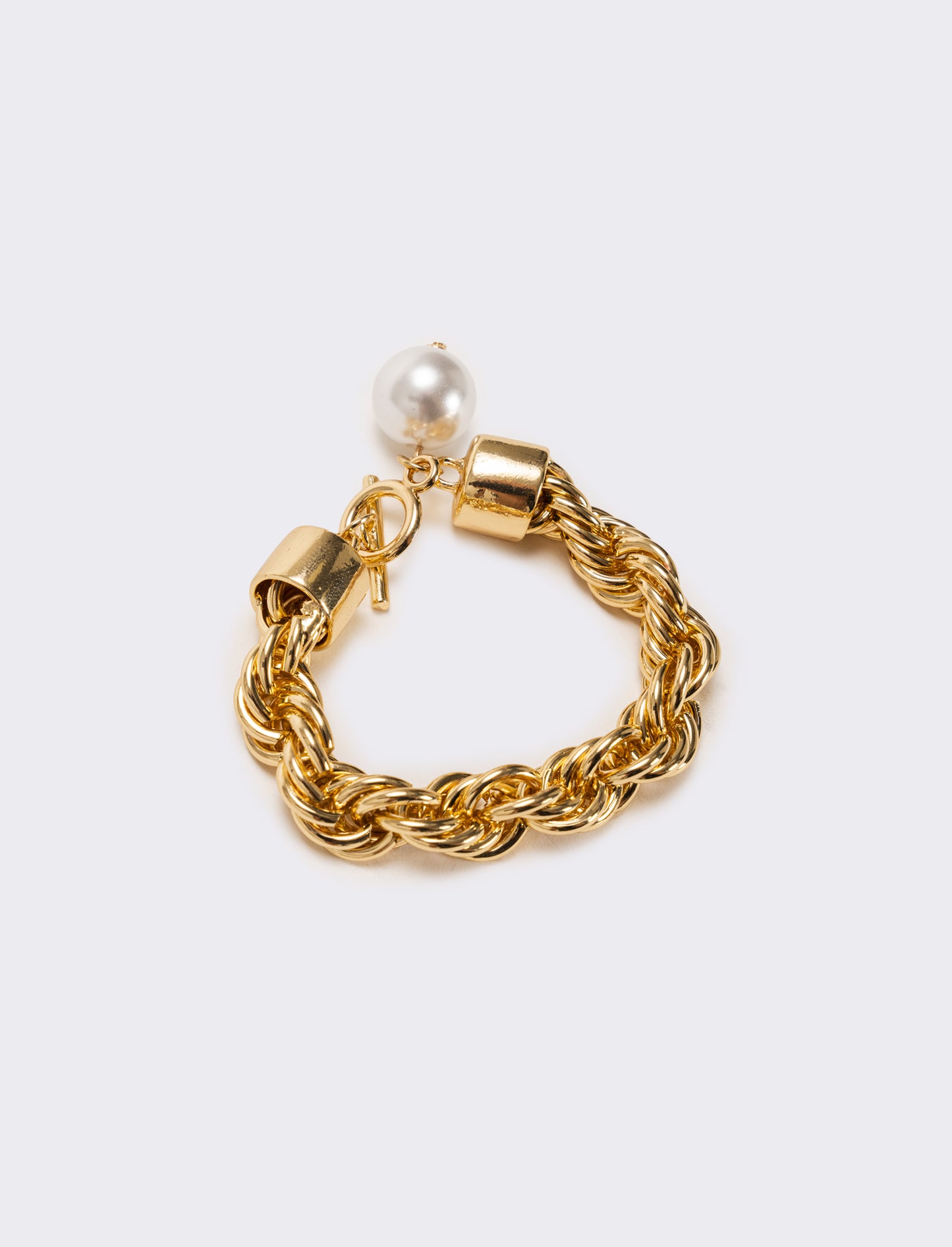 Bracciale torciglione con perla - Oro