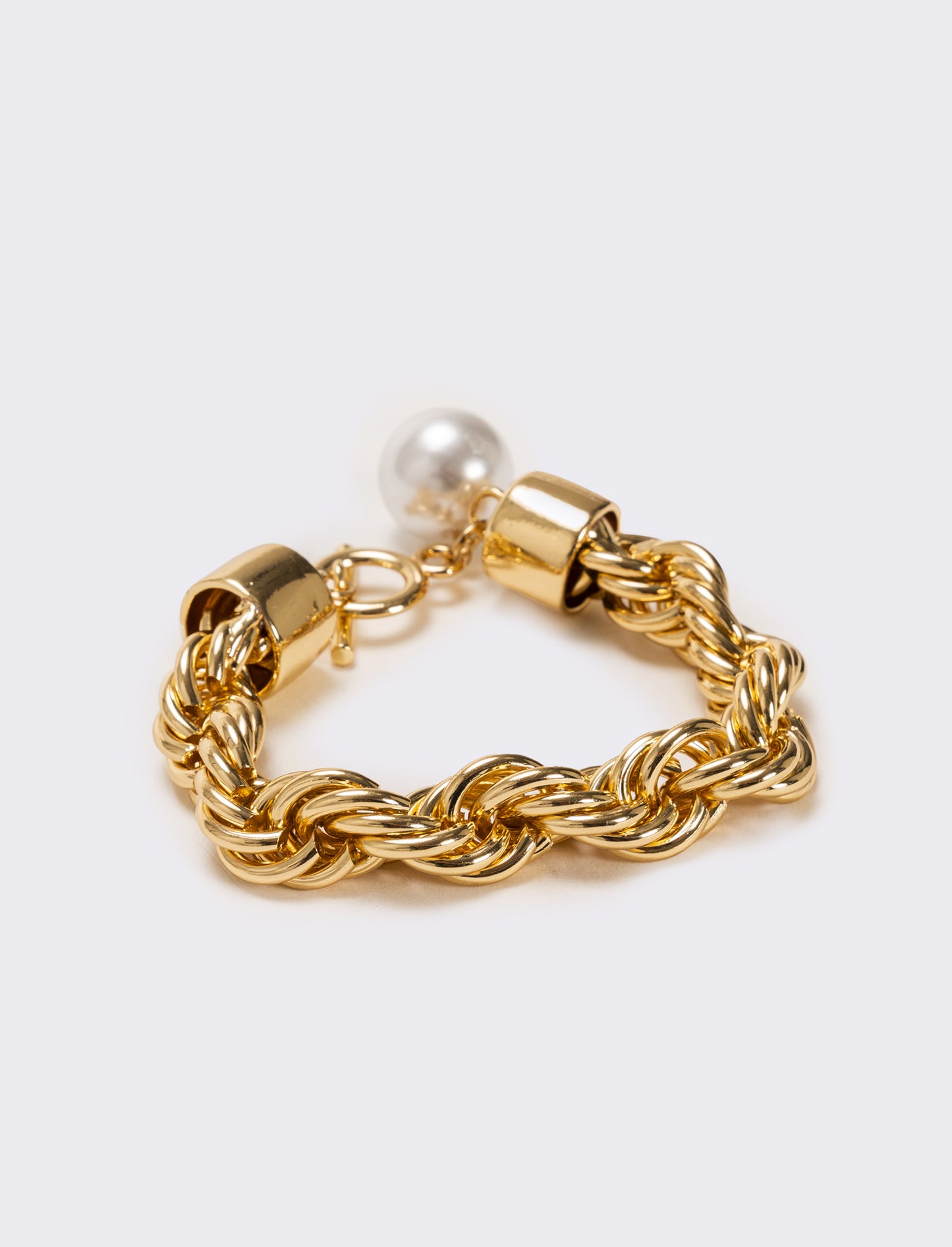 Bracciale torciglione con perla - Oro