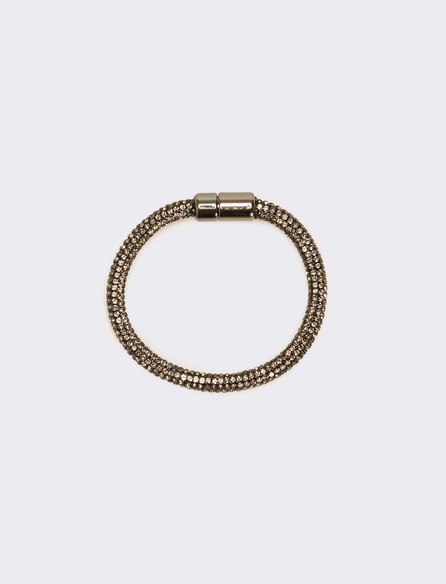 Bracciale strass chiusura a calamita - Nero