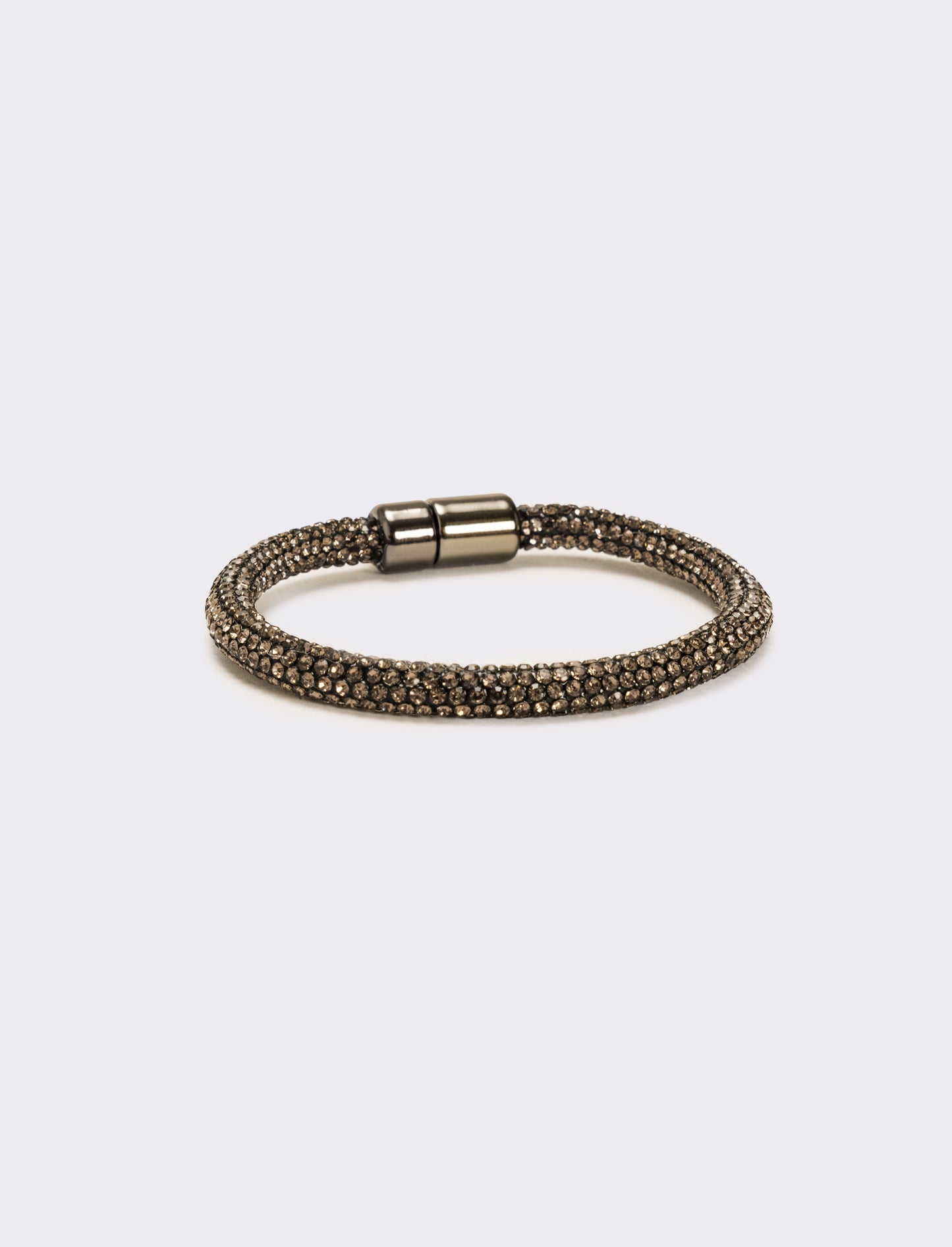 Bracciale strass chiusura a calamita - Nero