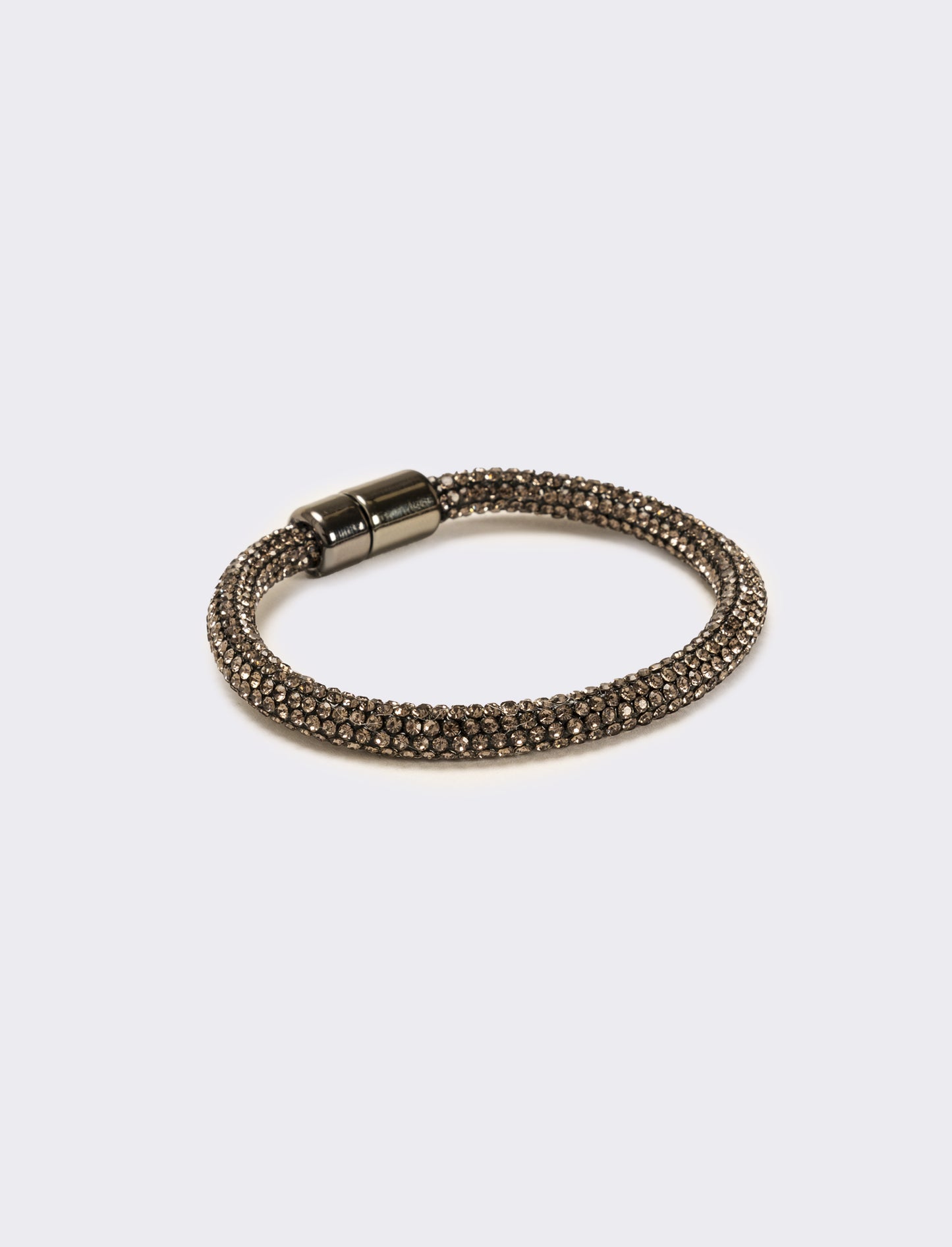 Bracciale strass chiusura a calamita - Nero
