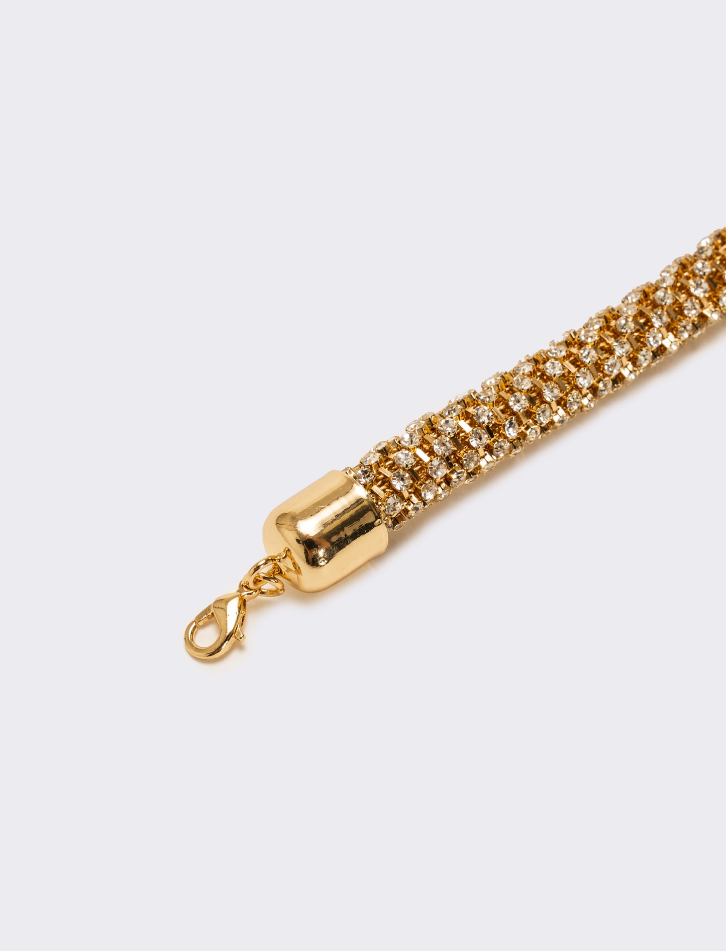Bracciale tubolare strass - Oro