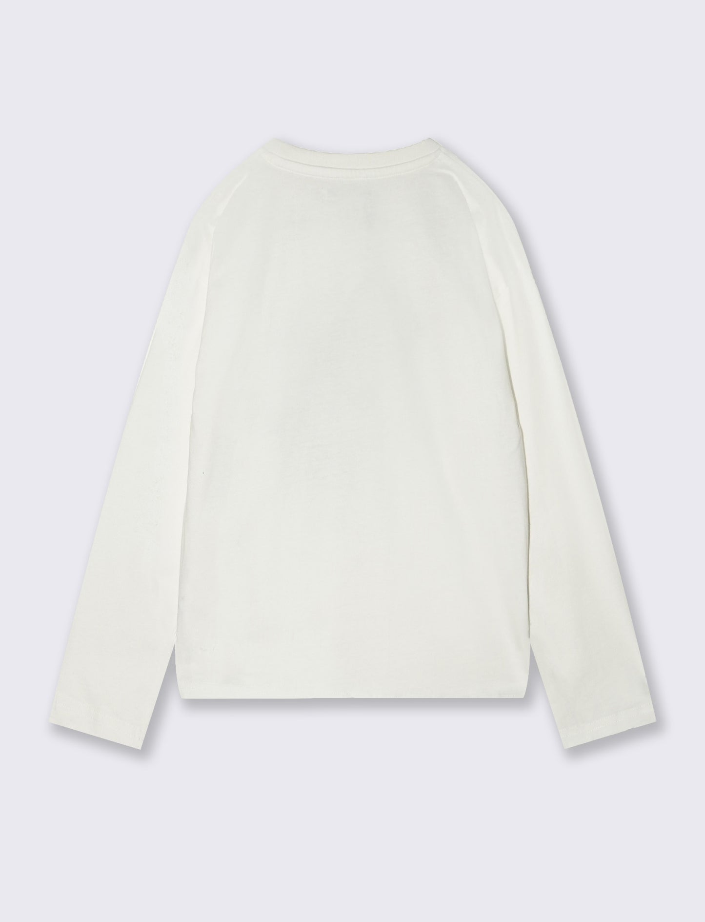 Long Sleeve T-Shirt with Photo Print - White