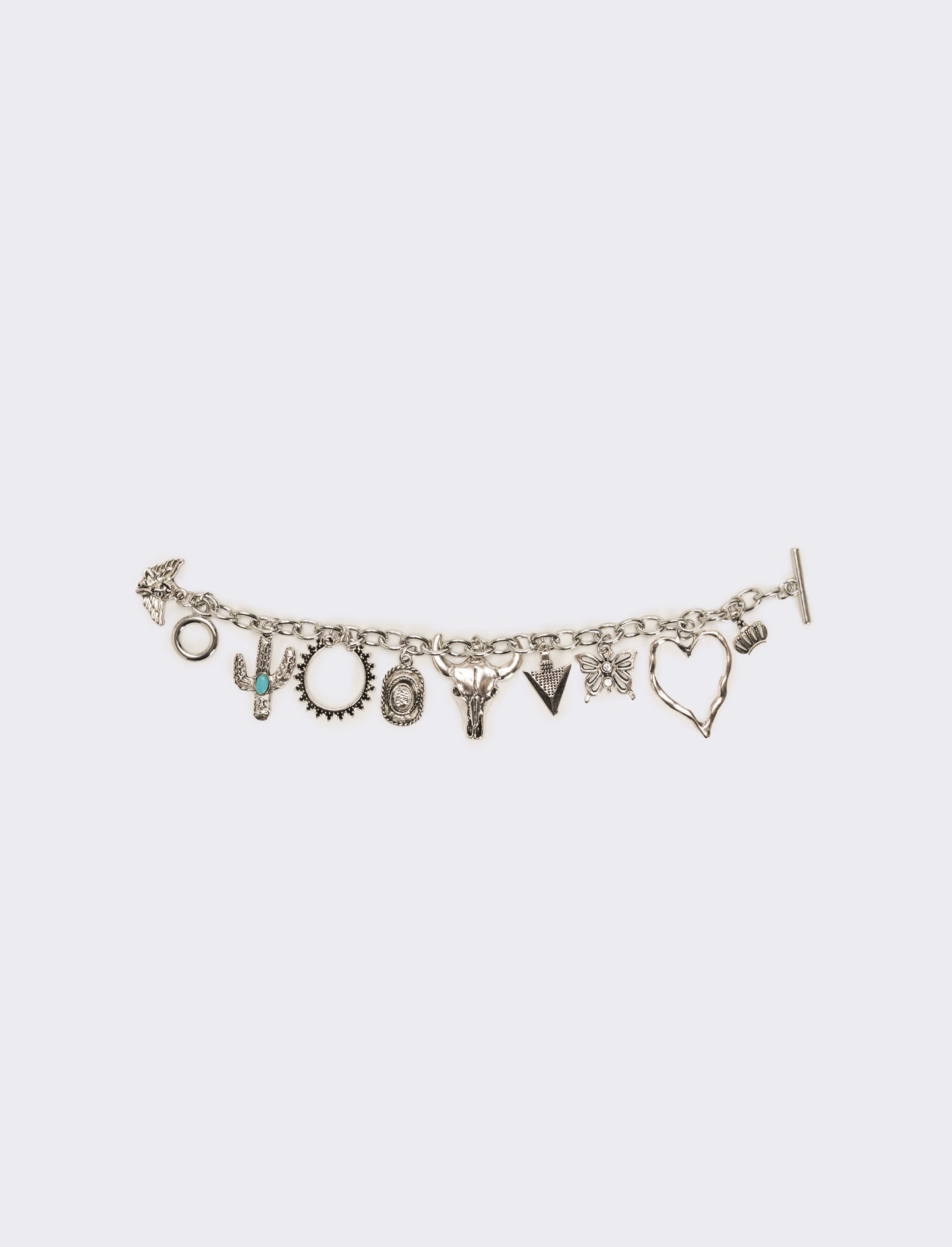 Bracciale con ciondoli rodeo - Argento