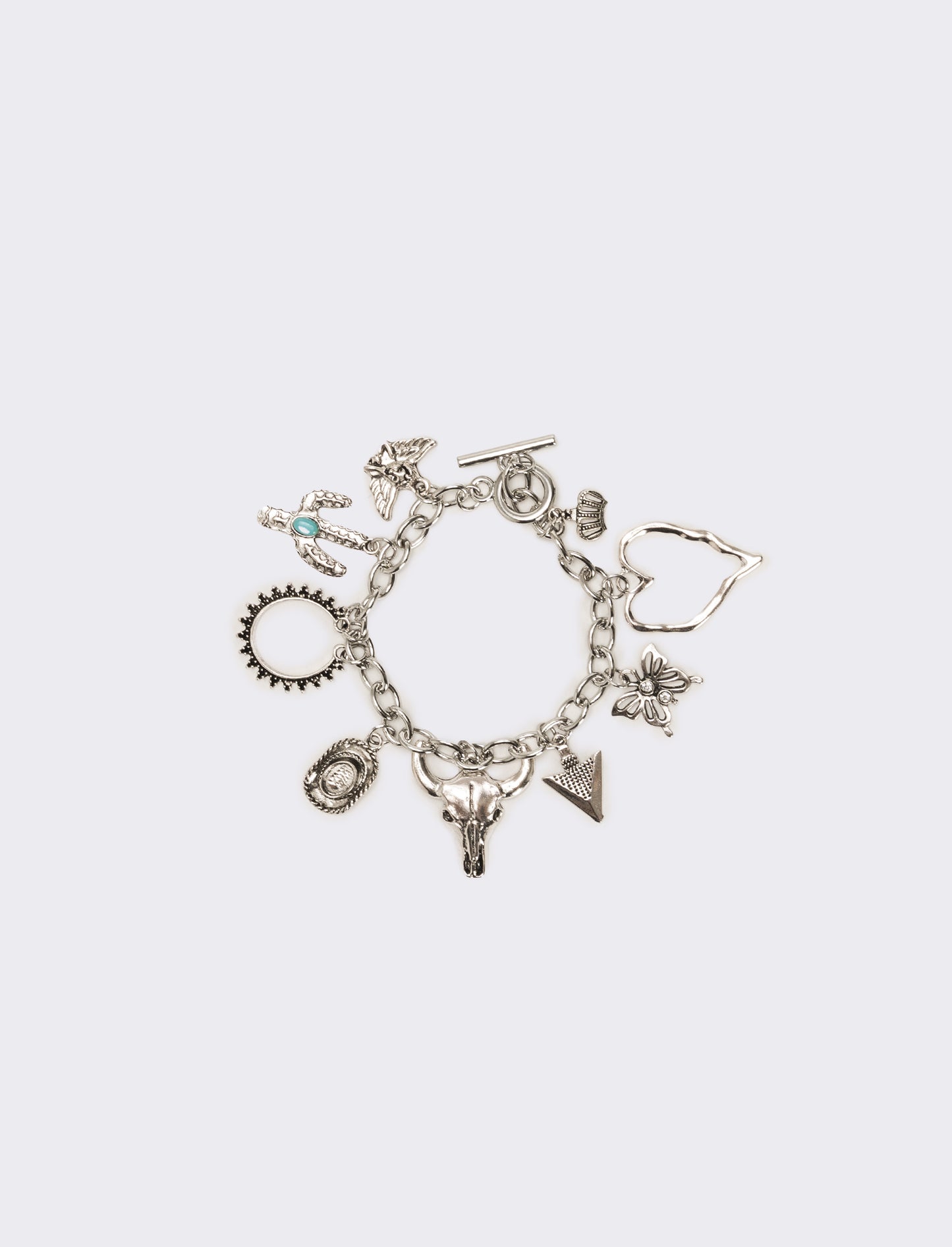 Bracciale con ciondoli rodeo - Argento