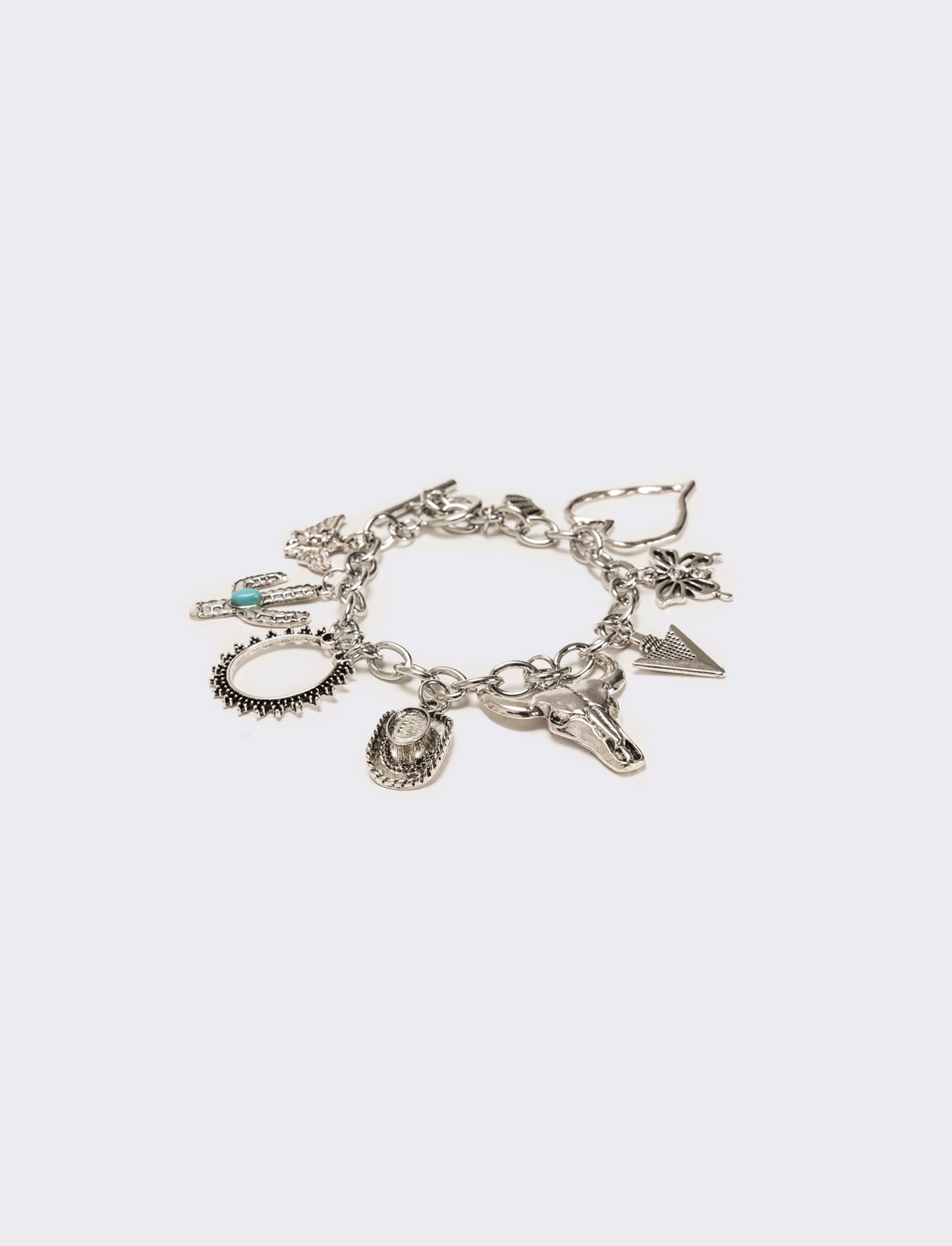Bracciale con ciondoli rodeo - Argento