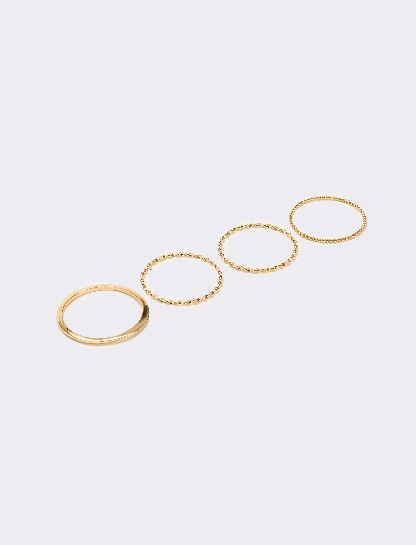 Card 4 bracciali a spirale e liscio - Oro