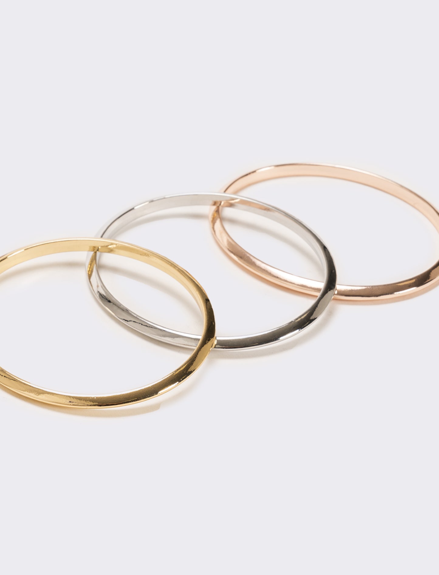 Card 3 bracciali oro argento e rose gold - Multicolore