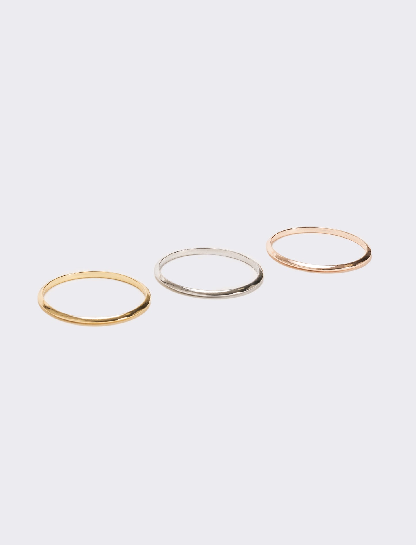 Card 3 bracciali oro argento e rose gold - Multicolore