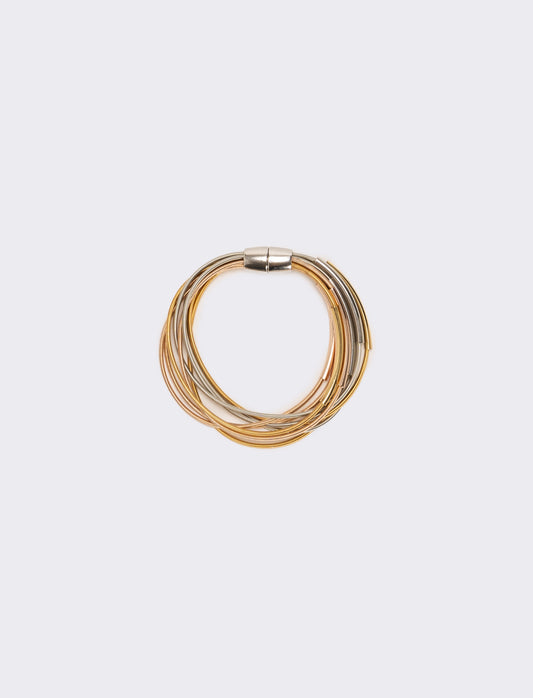 Bracciale multifilo in metallo - Multicolore