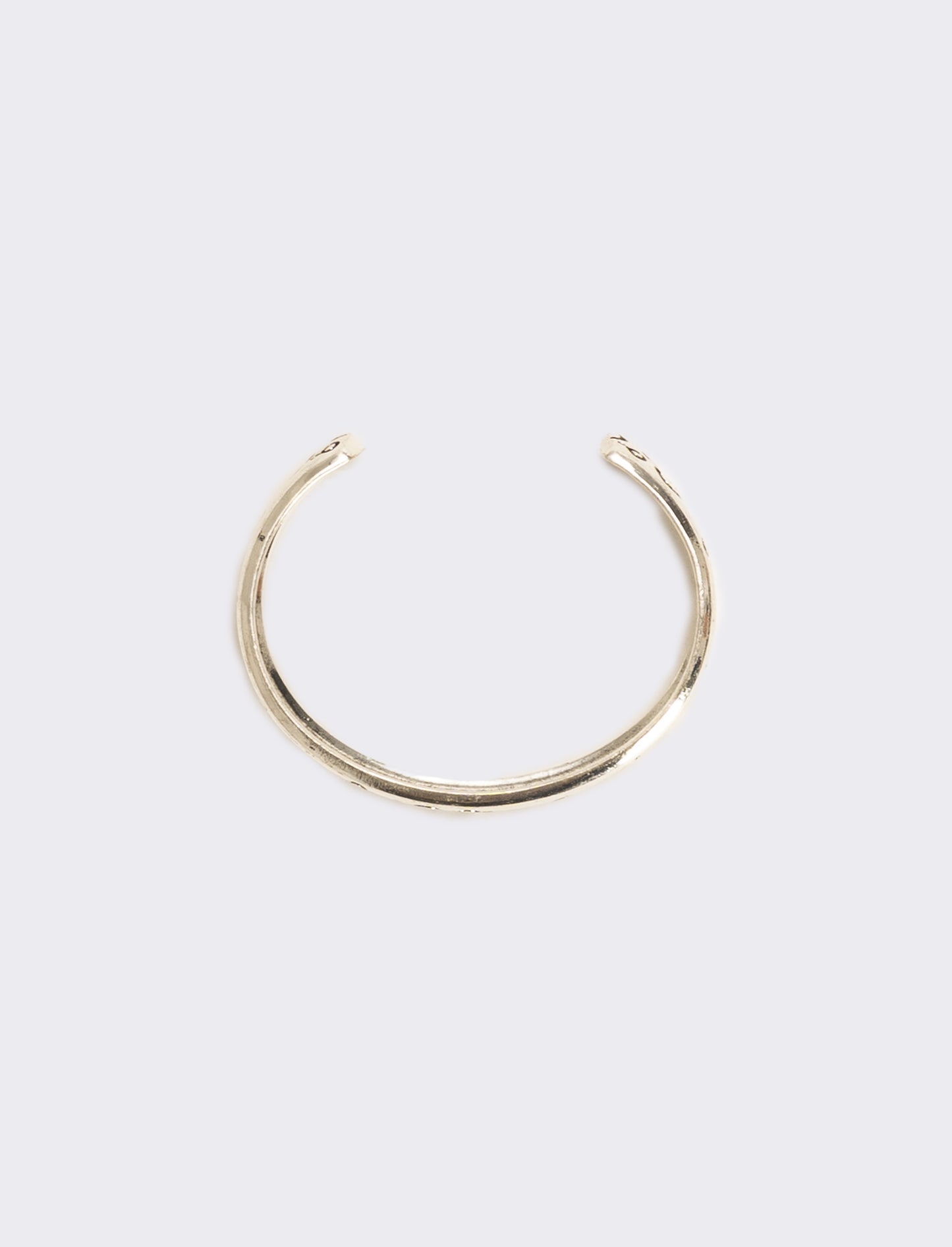 Bracciale rigido bombato con dettagli - Argento