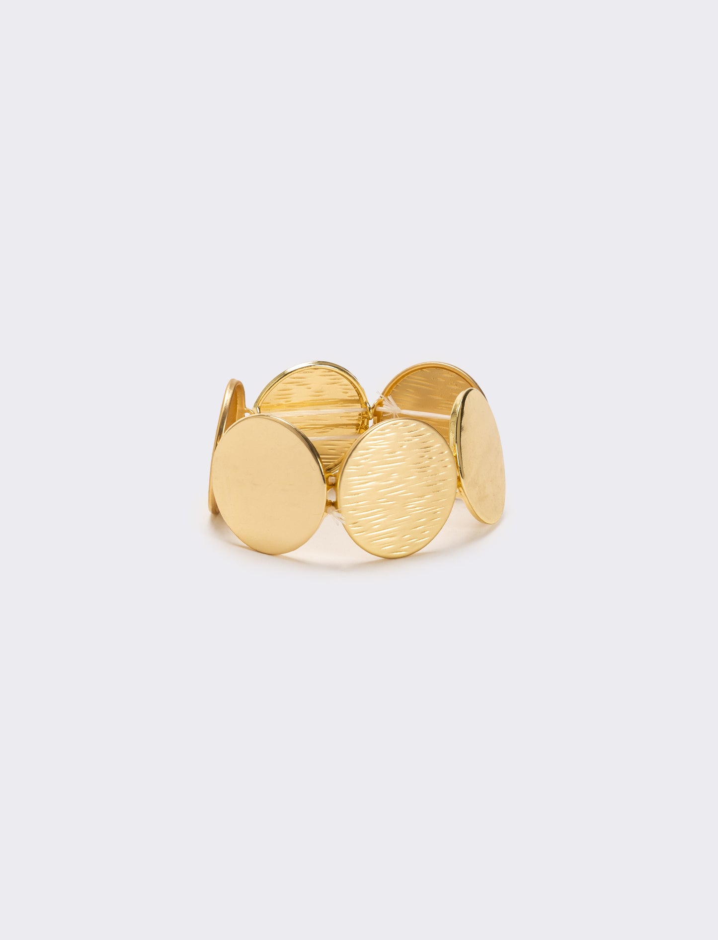 Bracciale bottoni rotondi lucido e opaco - Oro