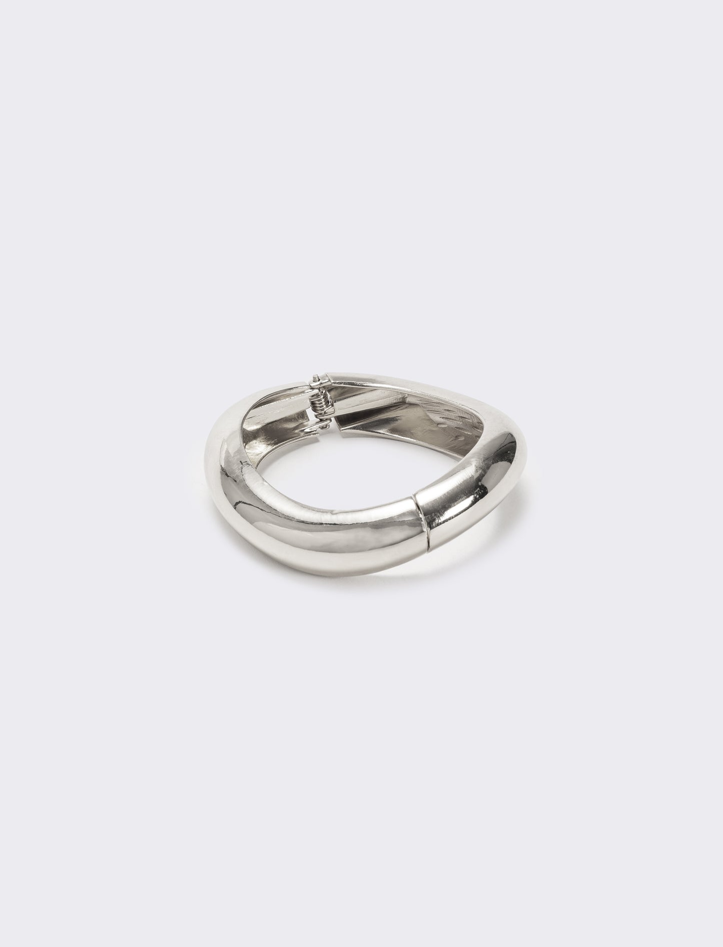 Bracciale rigido tubolare liscio - Argento