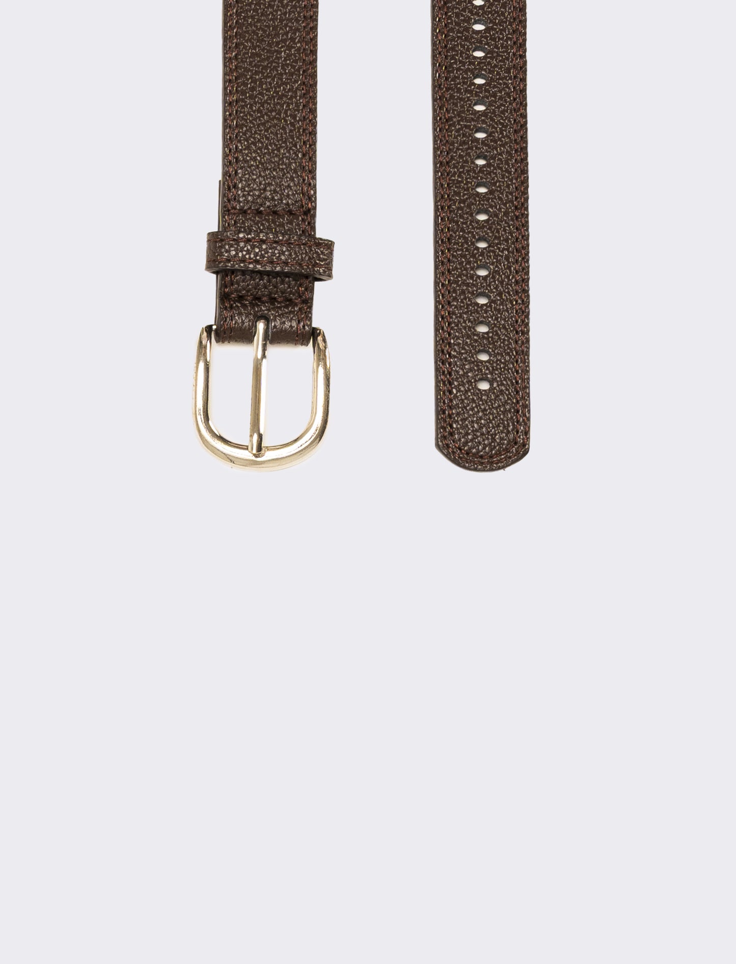 Cintura con buchi lungo fusto h 3 cm 75-85 - Marrone
