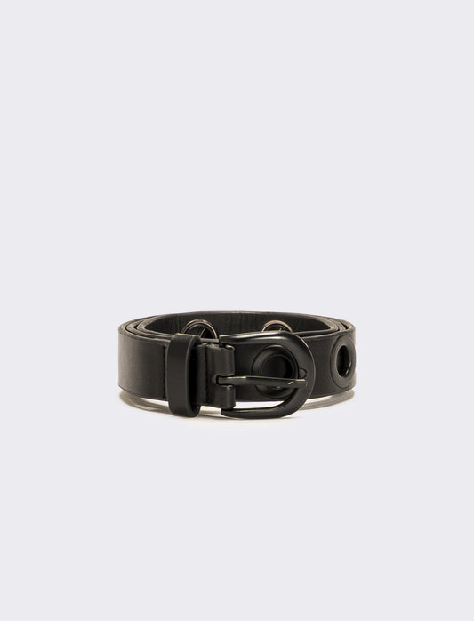 Cintura bambino con rivetti h 2,5 cm - Nero