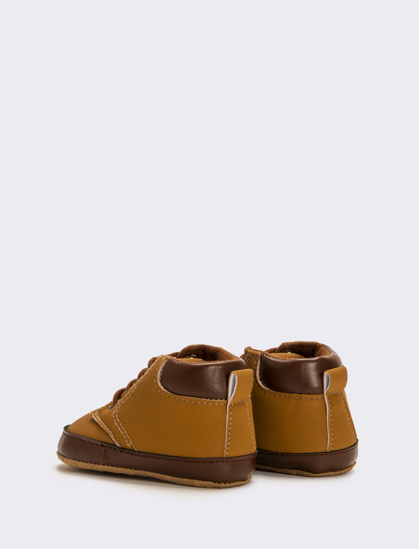 Stivaletto stringato da neonato. - Giallo