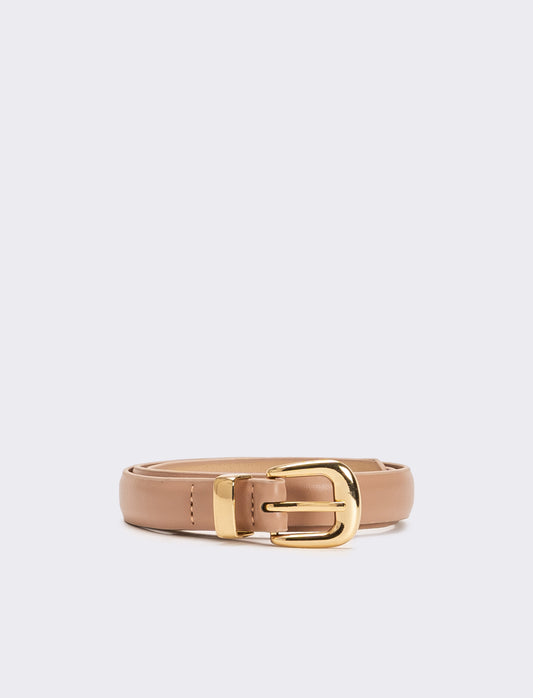 Cintura bambina basic con passante metallico - Rosa