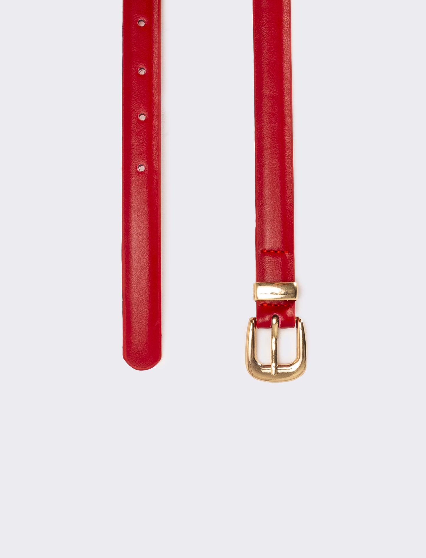 Cintura bambina basic con passante metallico - Rosso