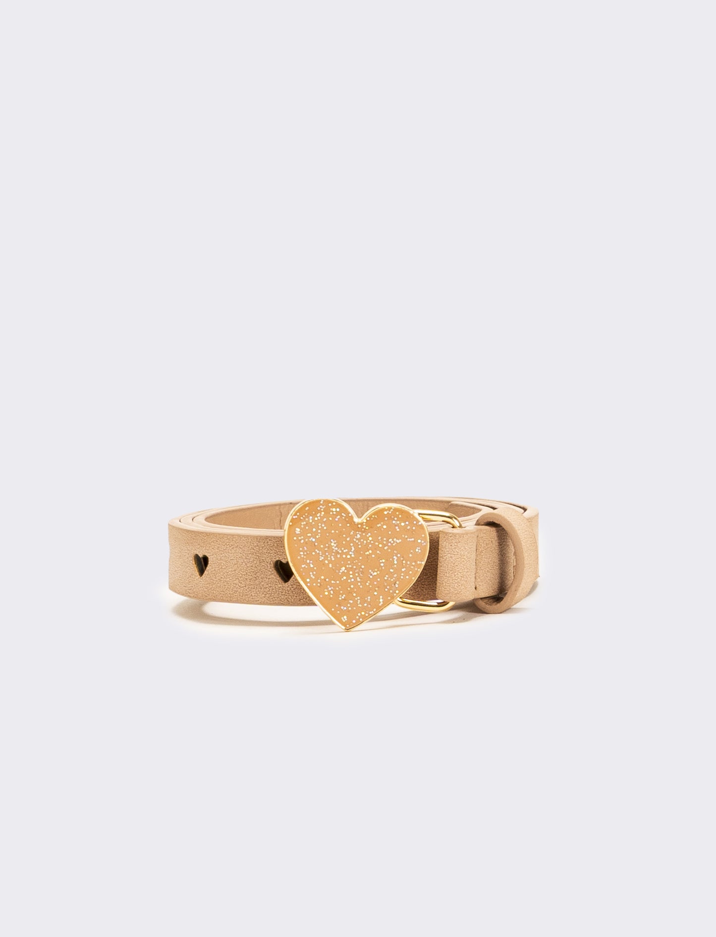 Cintura fibbia cuoricino glitter - Rosa