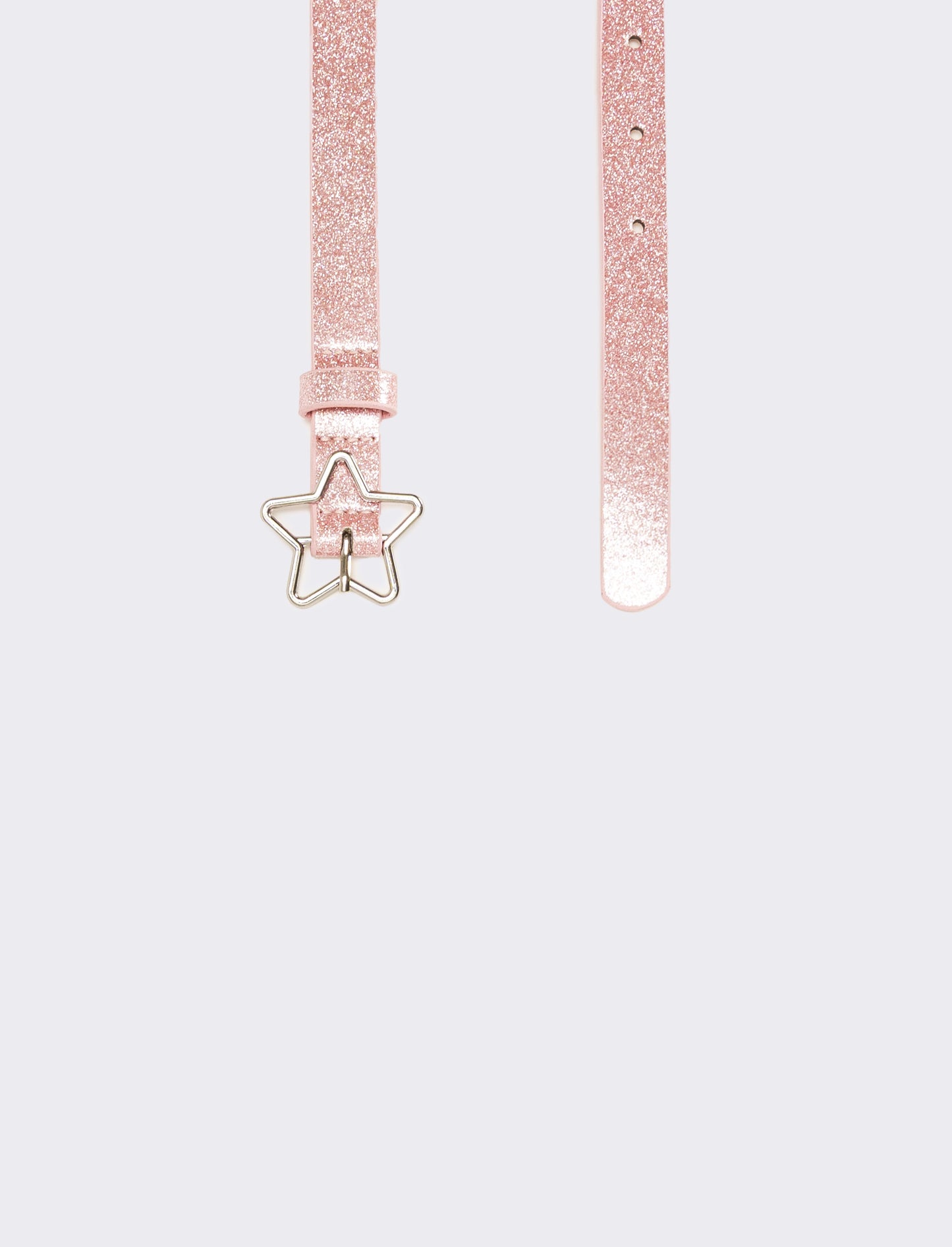 Cintura glitter fibbia stella - Rosa