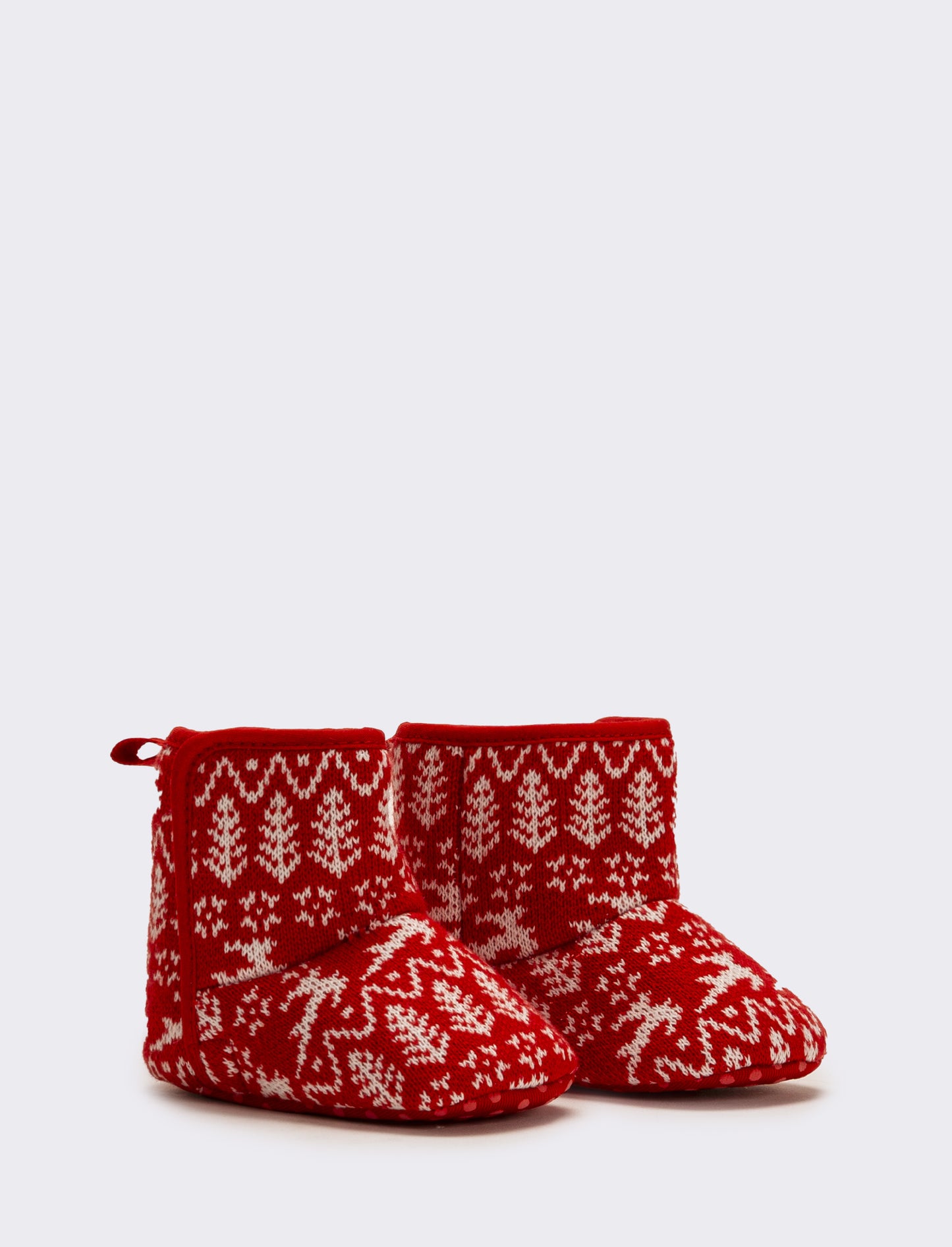 Scarpa in jacquard Natalizia da neonata - Rosso