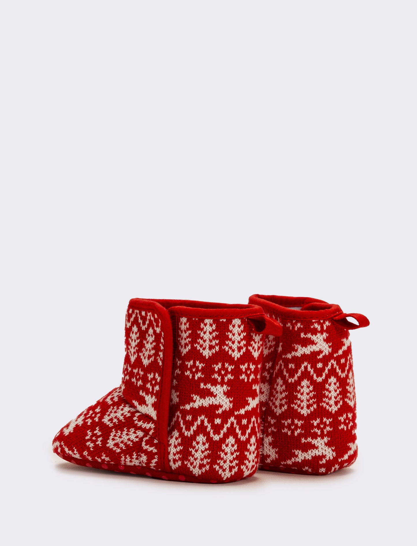 Scarpa in jacquard Natalizia da neonata - Rosso