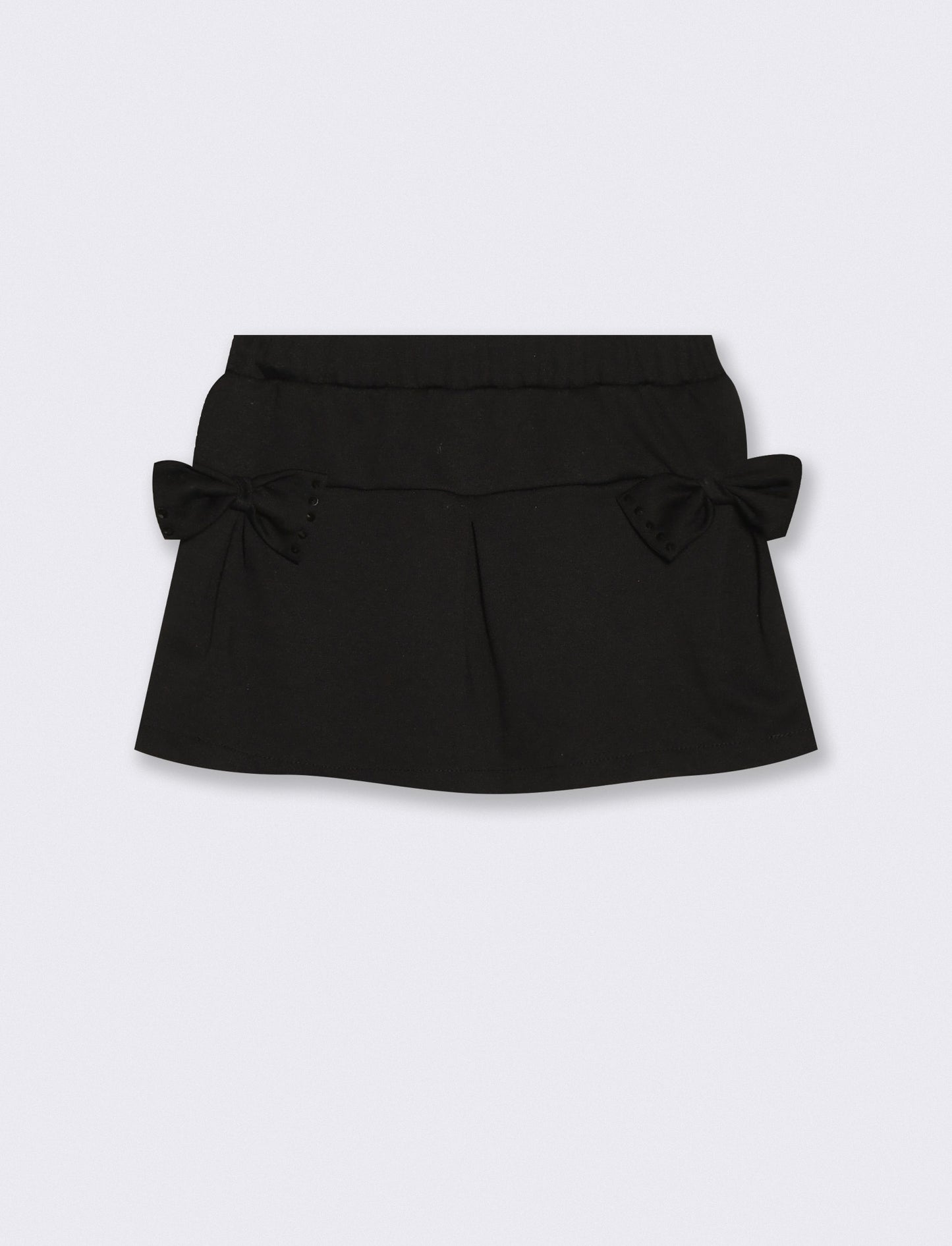 Gonna elegante con fiocchi e applicazioni - Nero