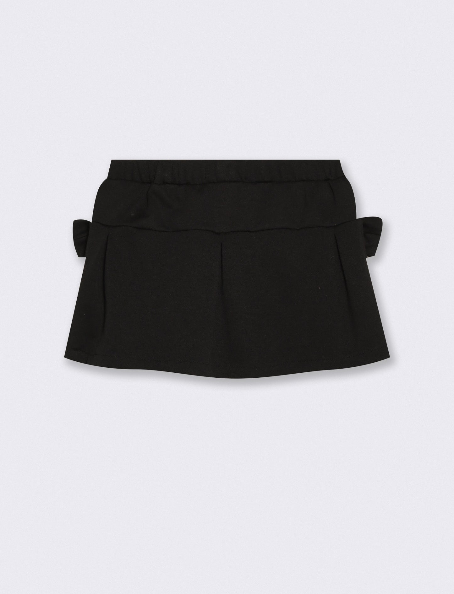 Gonna elegante con fiocchi e applicazioni - Nero
