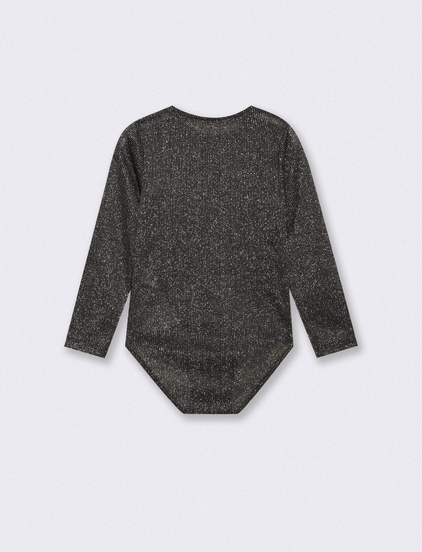 Silver bodysuit with chic bows - Black