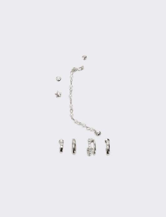 Orecchini 8 pezzi assortiti - Argento