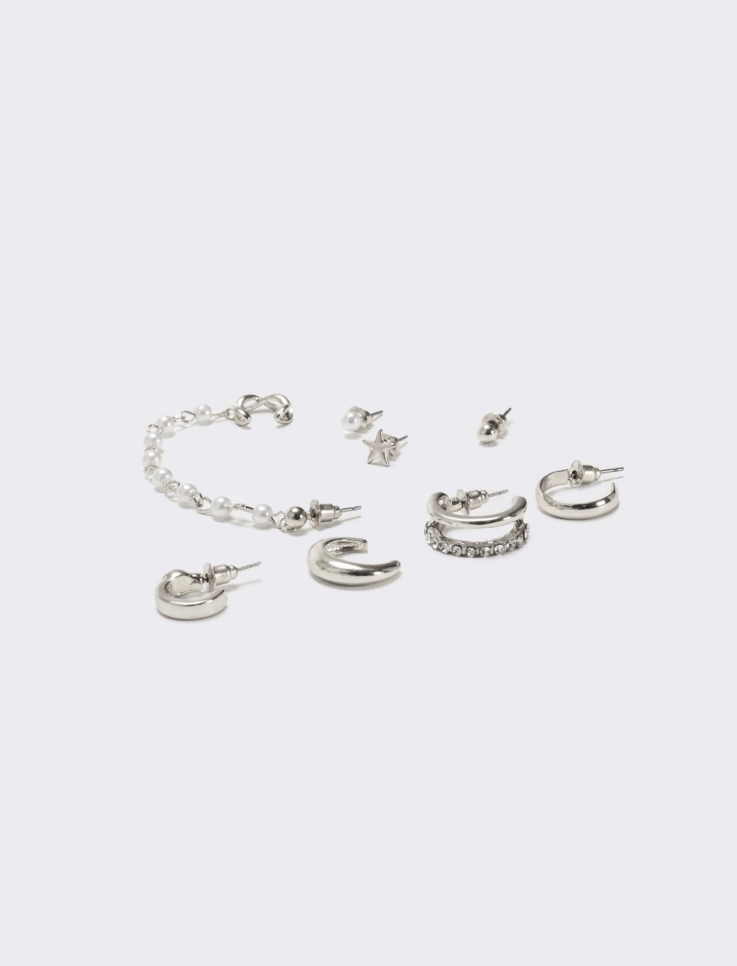 Orecchini 8 pezzi assortiti - Argento
