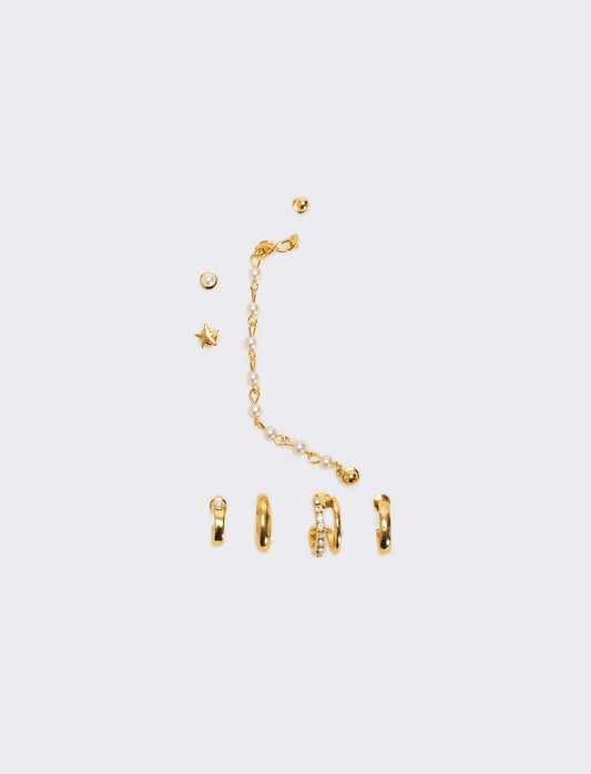 Orecchini 8 pezzi assortiti - Oro