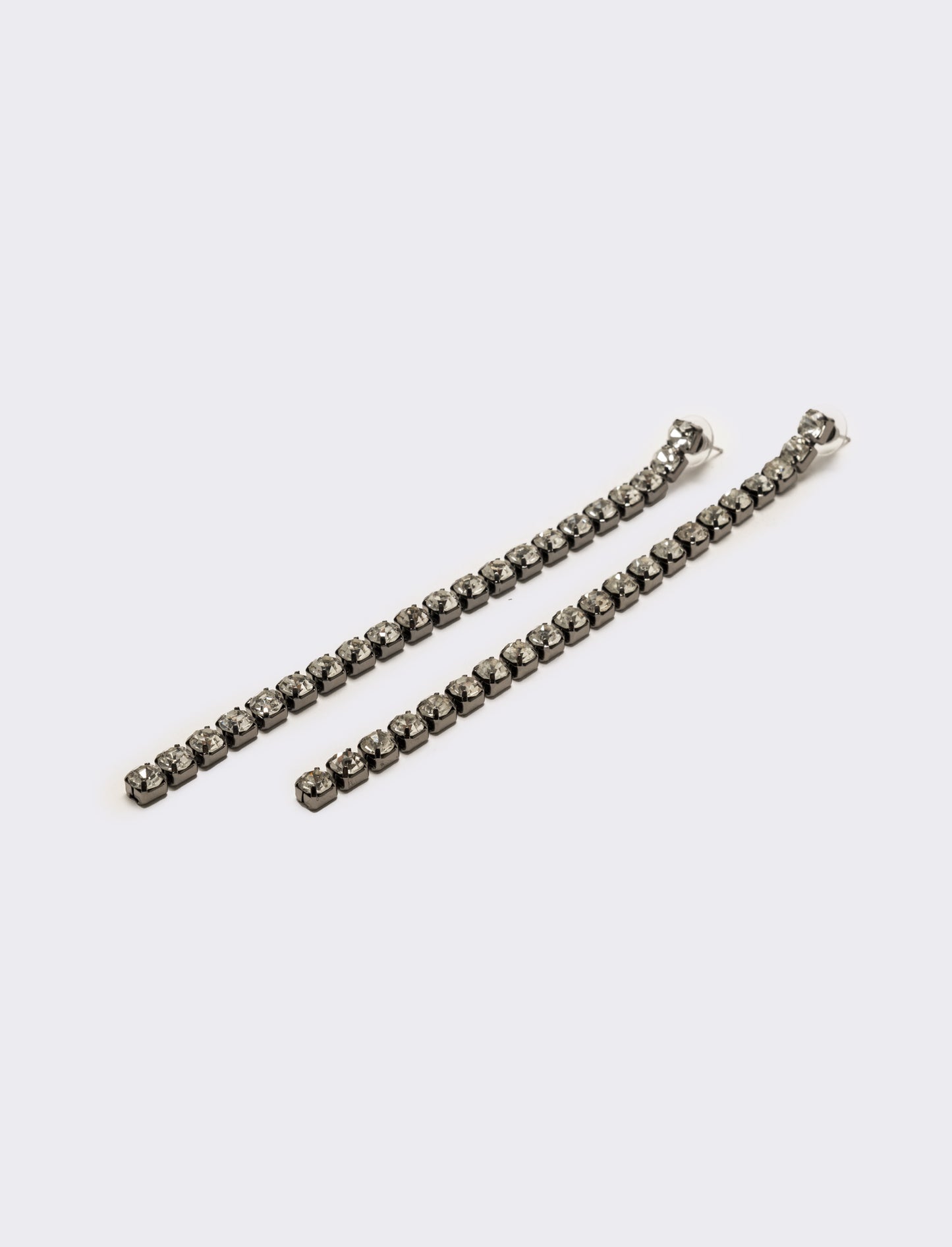 Orecchini fili pendenti con strass - canna di fucile