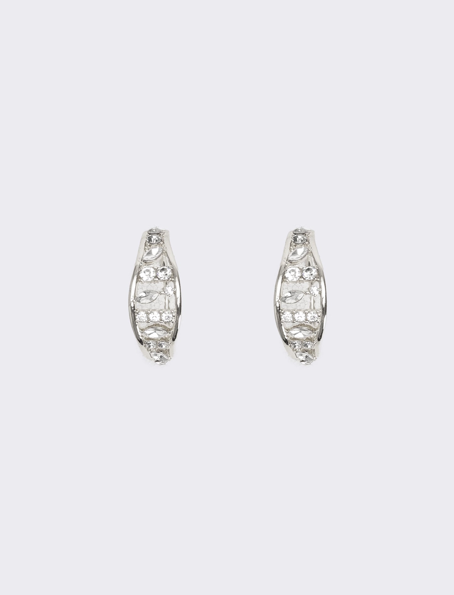 Cerchi con strass - Argento