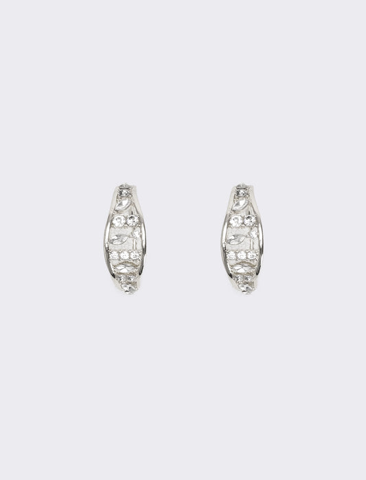 Cerchi con strass - Argento