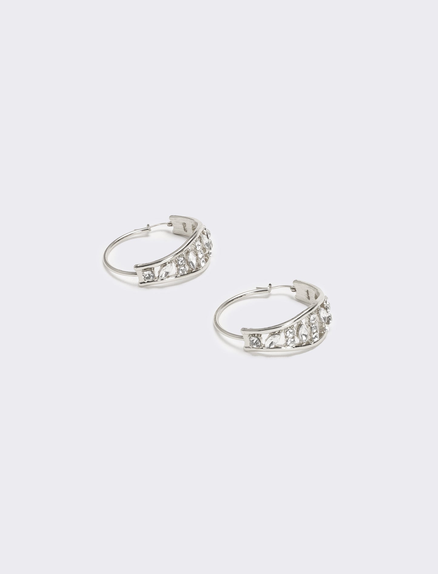 Cerchi con strass - Argento