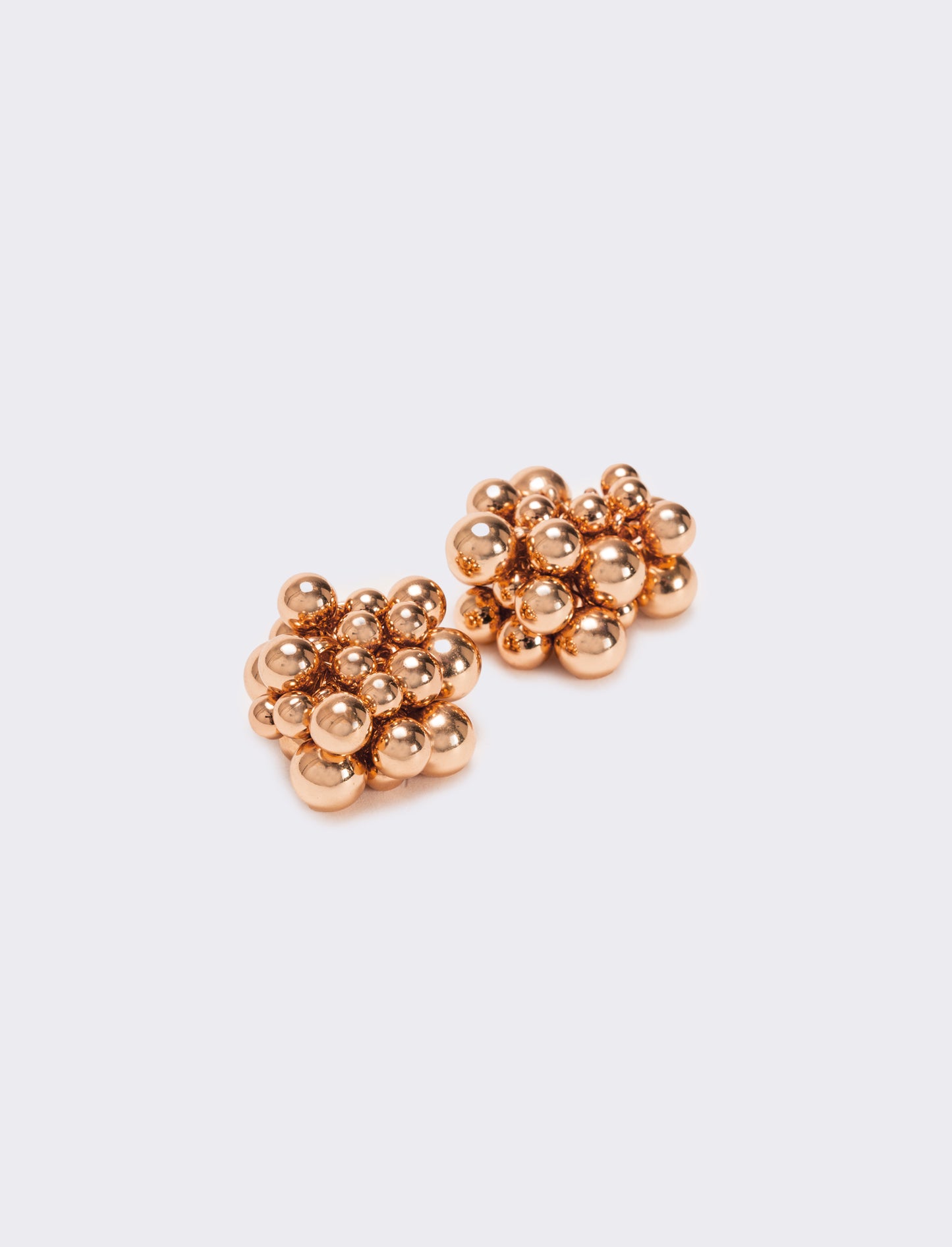 Orecchino con palline a grappolo - Oro rosa