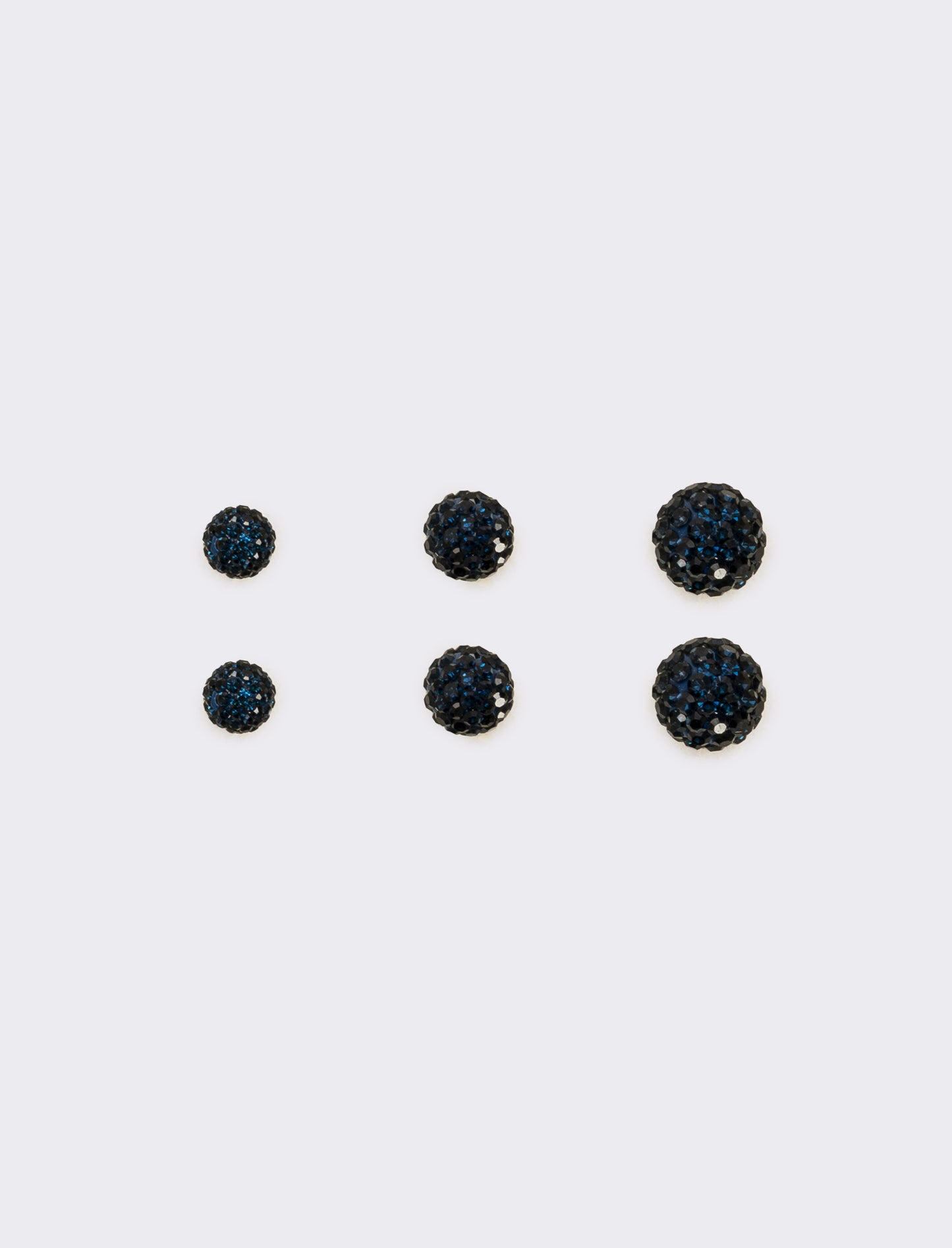 Orecchini punto luce 3 paia - Blu