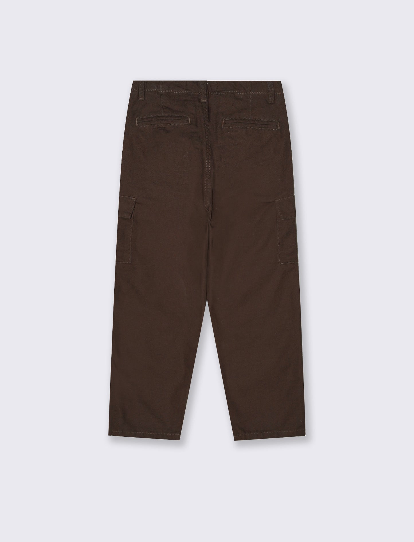 Pantaloni cargo in picquè con tasche - Marrone