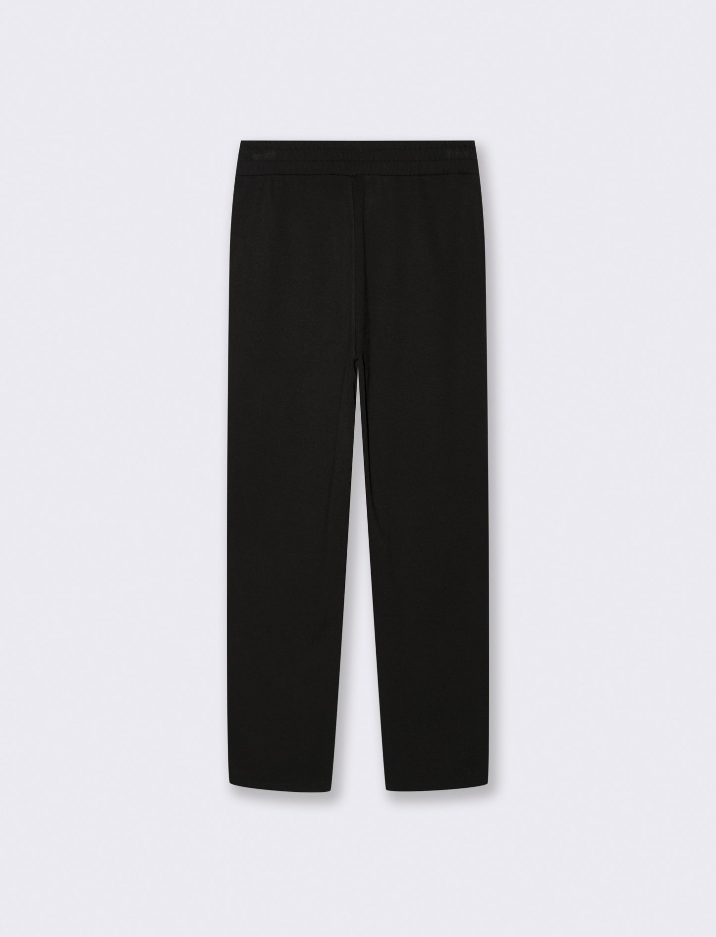 Pantalone Basico con Elastico in Vita - Nero