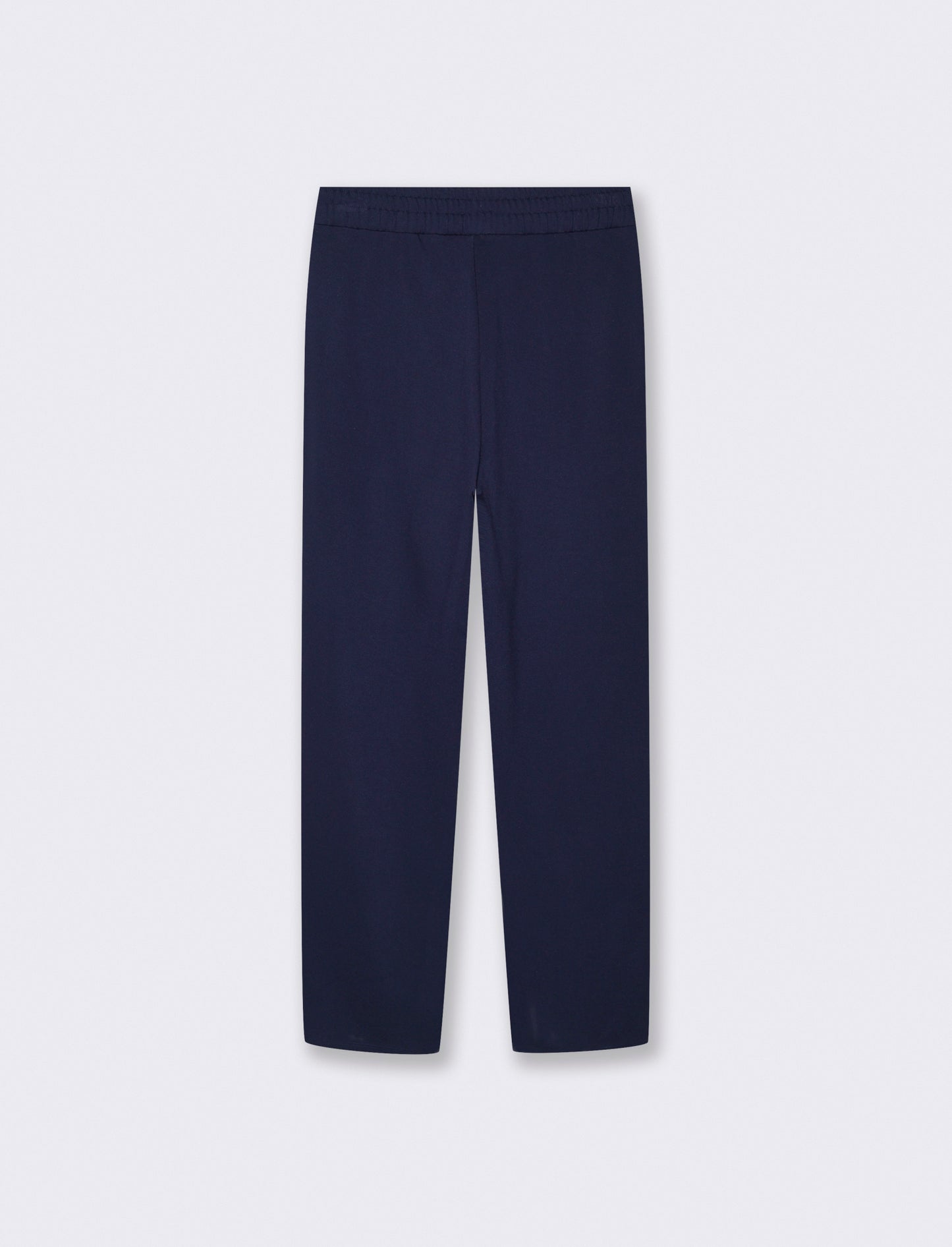 Basic Pants with Elastic Waistband - Blue