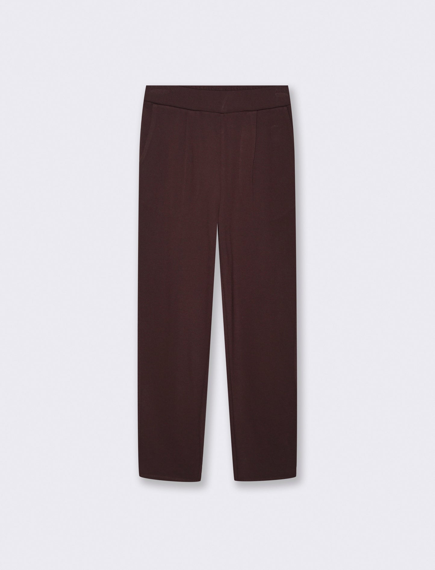 Pantalone Basico con Elastico in Vita - Moro