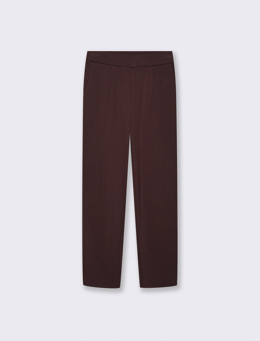 Pantalone Basico con Elastico in Vita - Moro