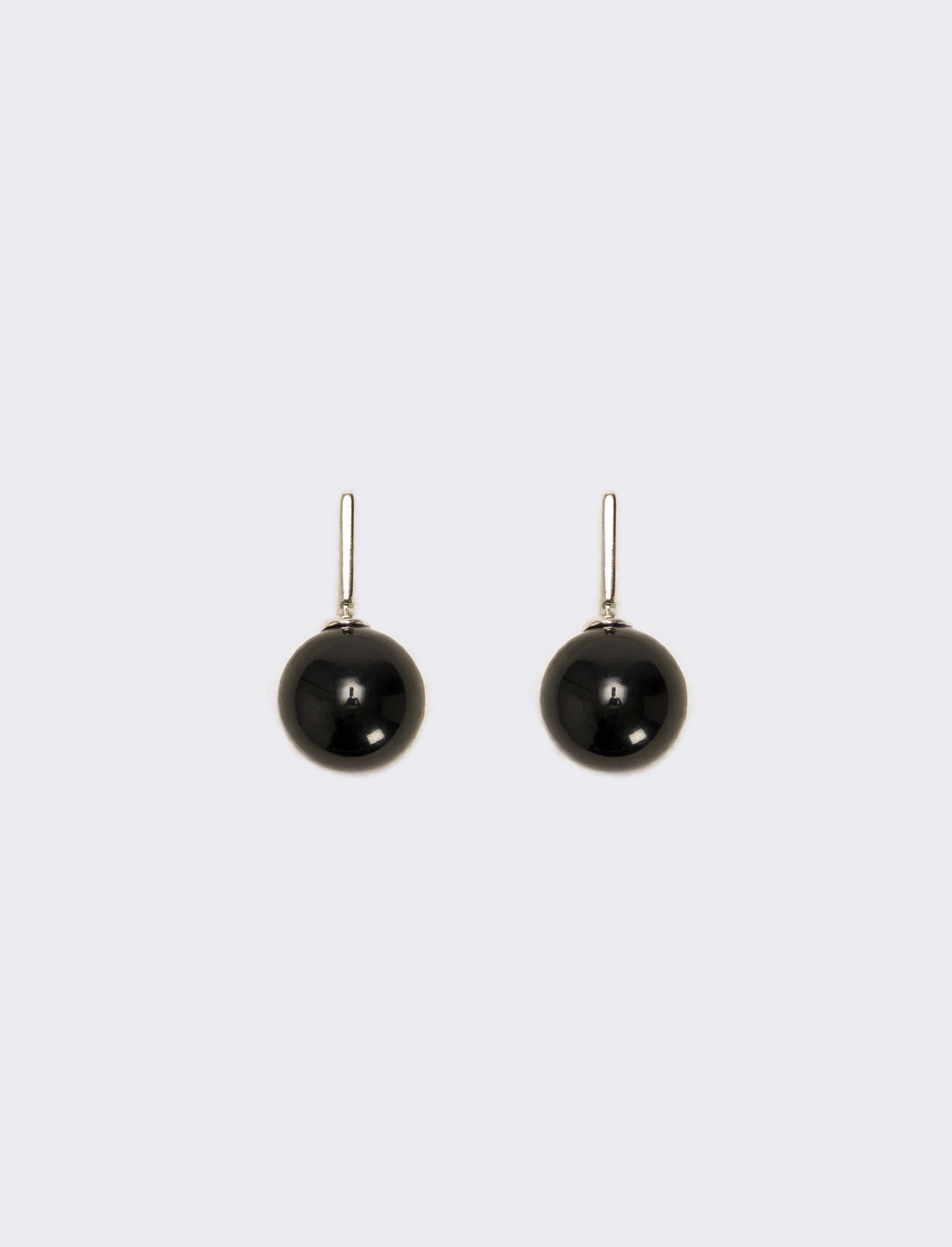 Orecchino perla grande - Nero