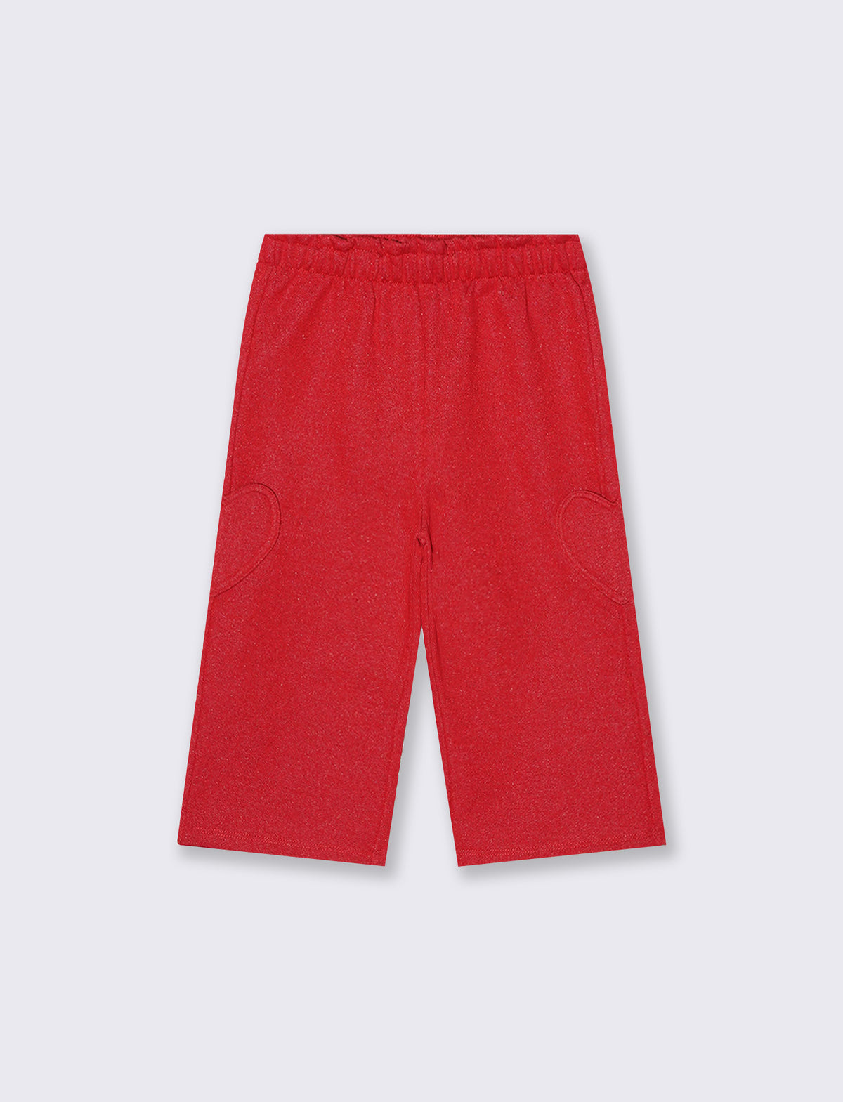 Pantaloni ampi in felpa brillante per feste - Rosso