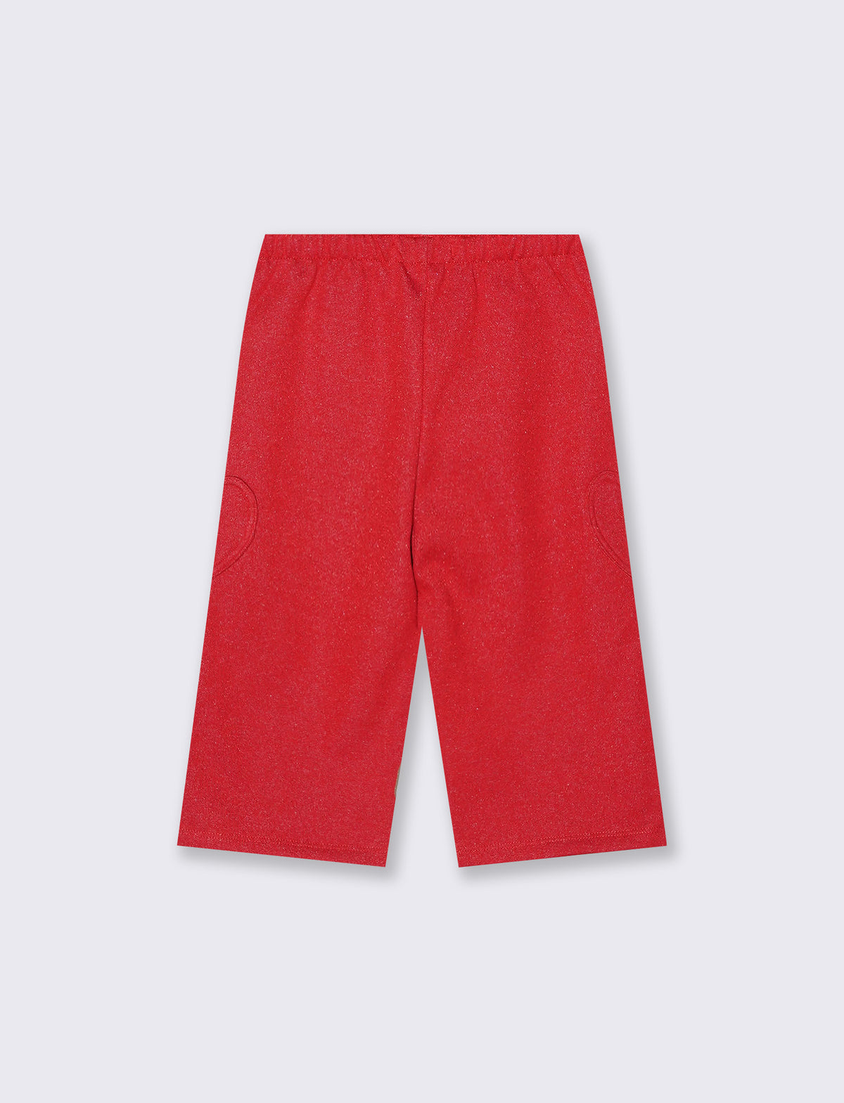 Pantaloni ampi in felpa brillante per feste - Rosso
