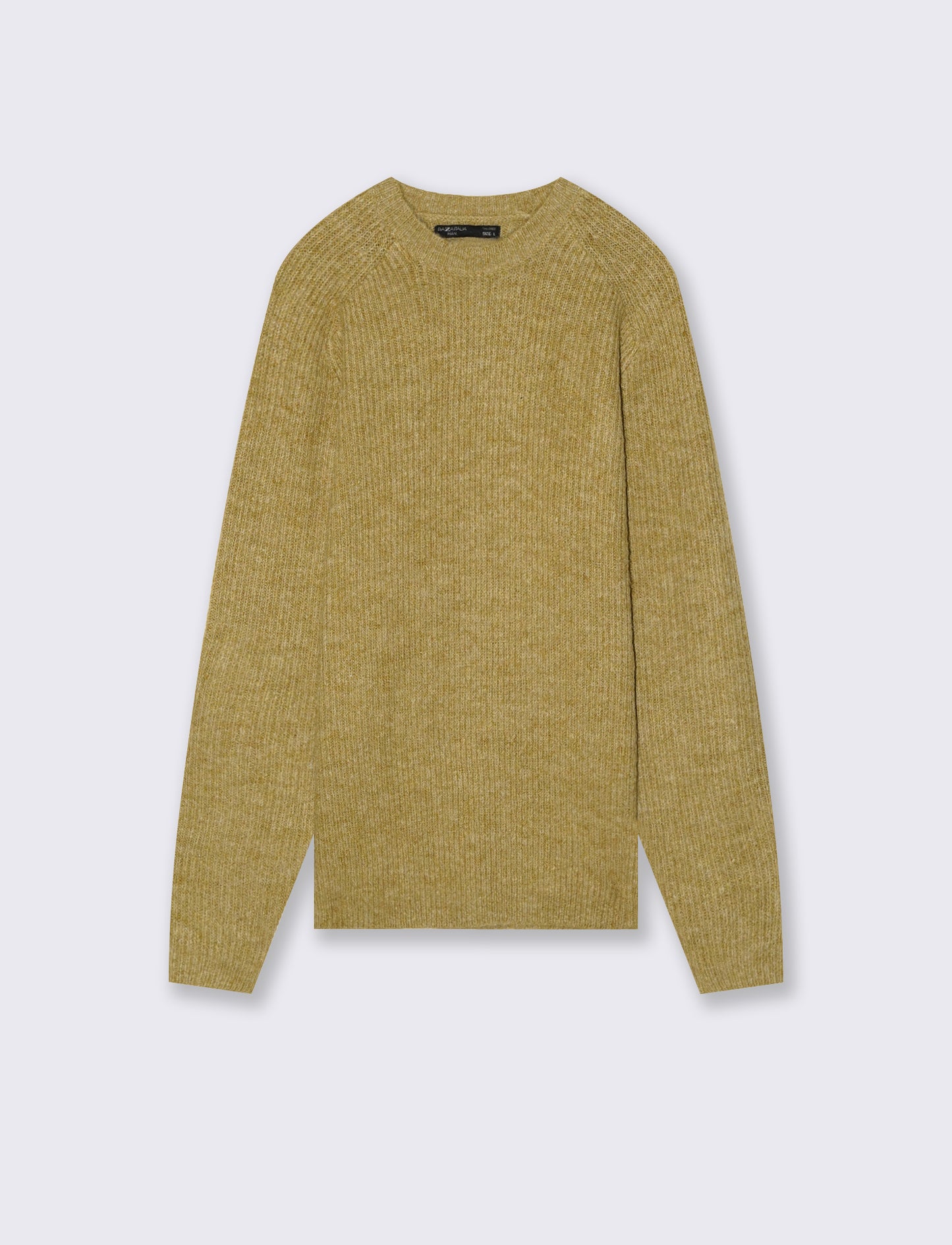 MAGLIA EFFETTO LANA A COSTE - Ocra