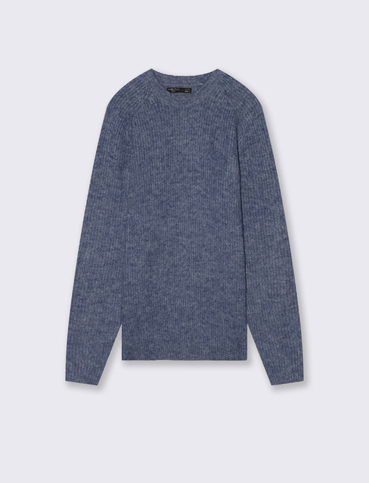 MAGLIA EFFETTO LANA A COSTE - Bluette