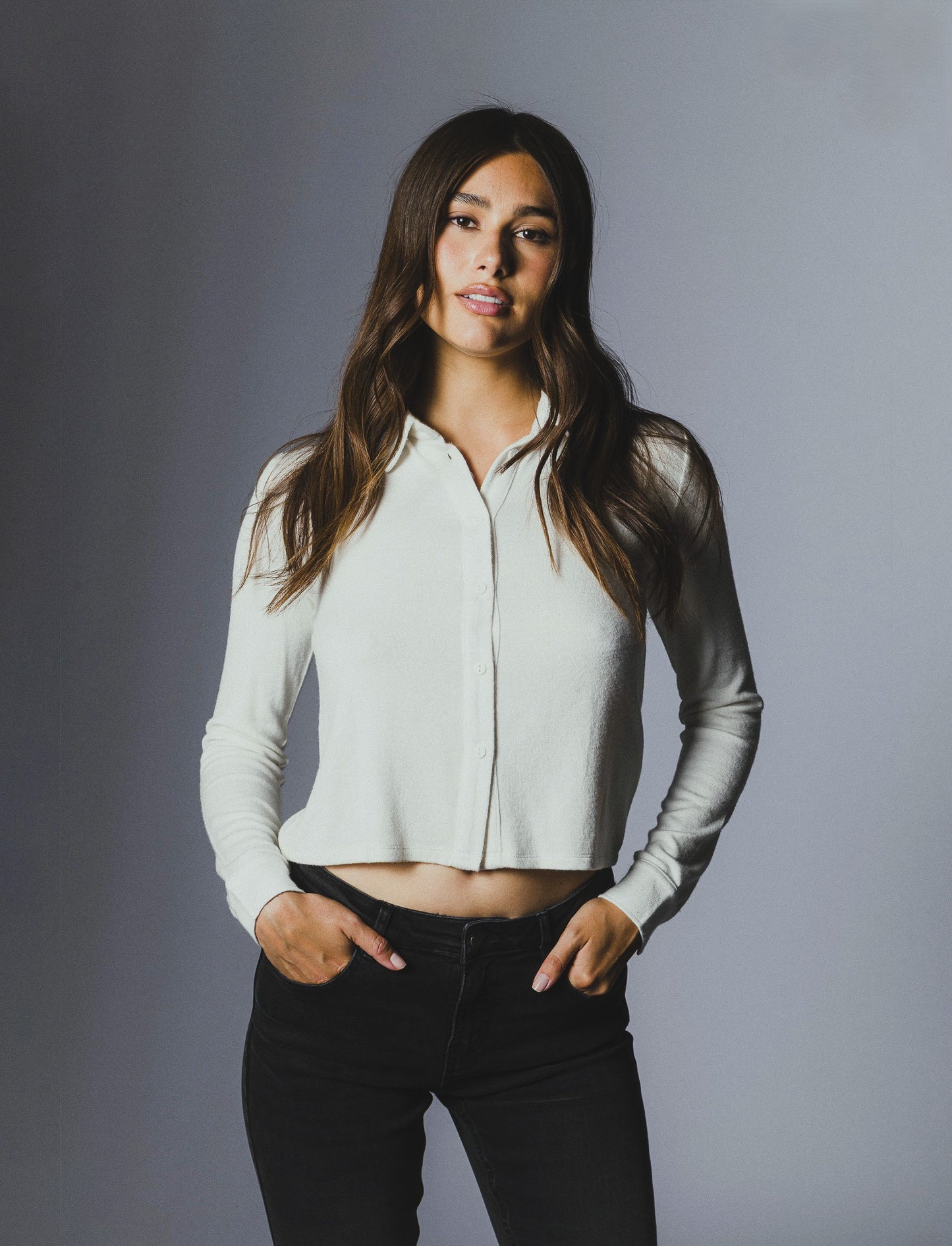 CAMICIA IN MAGLINA - Avorio